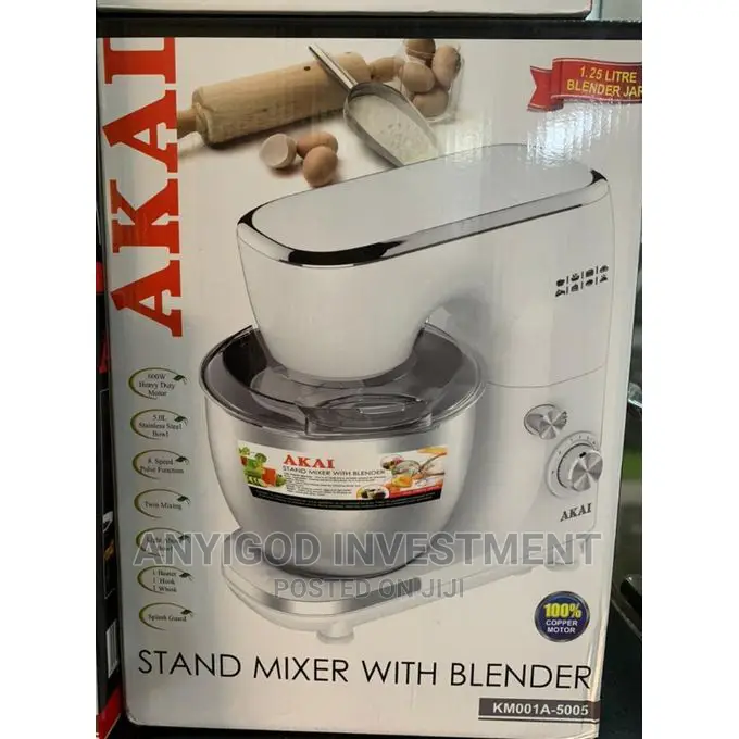 Akai Heavy Duty Stand Mixer With Blender 5.0L Bowl