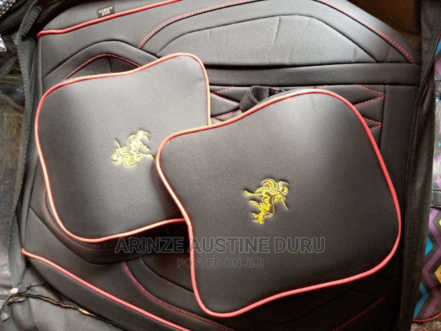 Red and Black Mixture Foreign Seat Cover