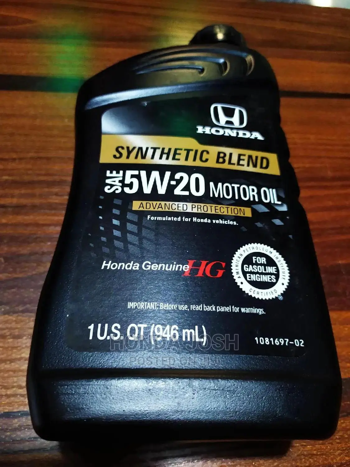 Honda Genuine 5w-20 Engine Oil for Honda and Acura(USA)