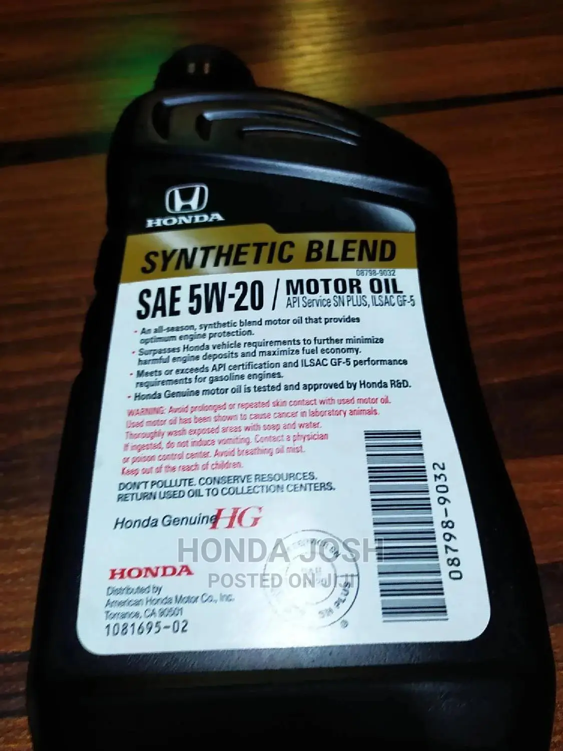 Honda Genuine 5w-20 Engine Oil for Honda and Acura(USA)