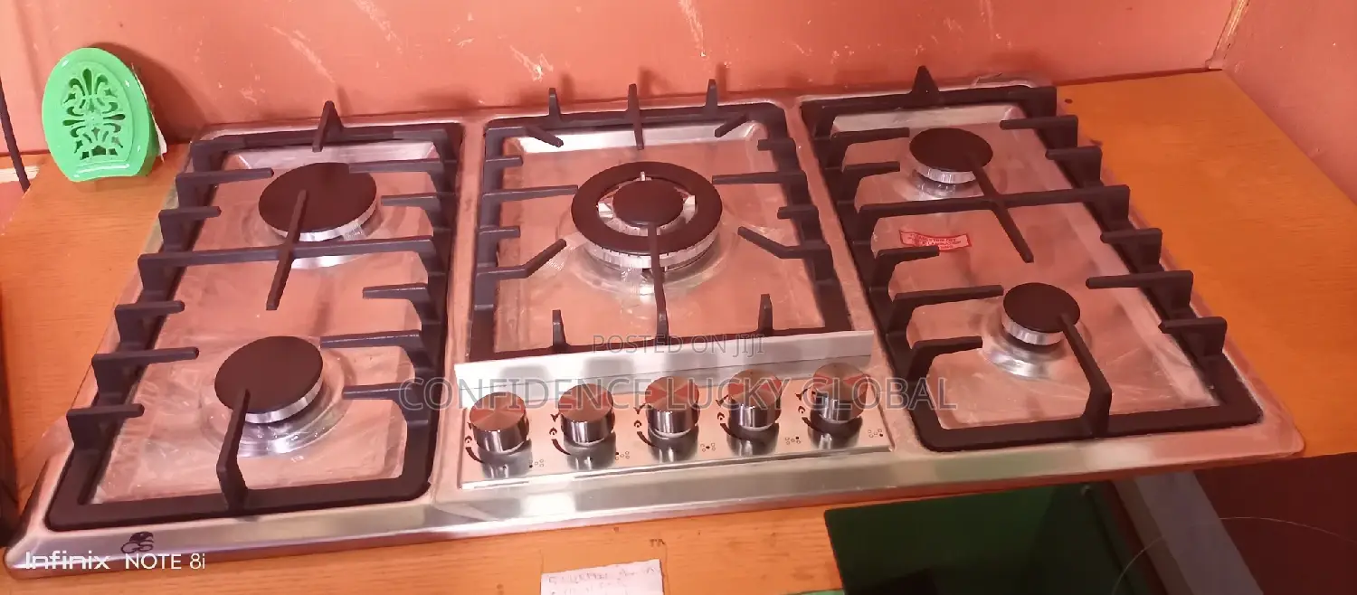 Stainless Steel 5 Burner Gas Cooker