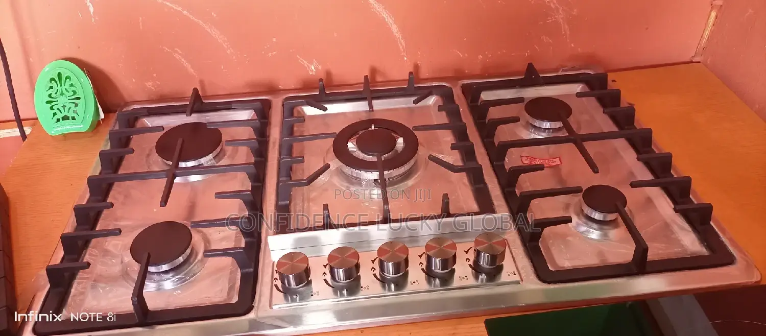 Stainless Steel 5 Burner Gas Cooker