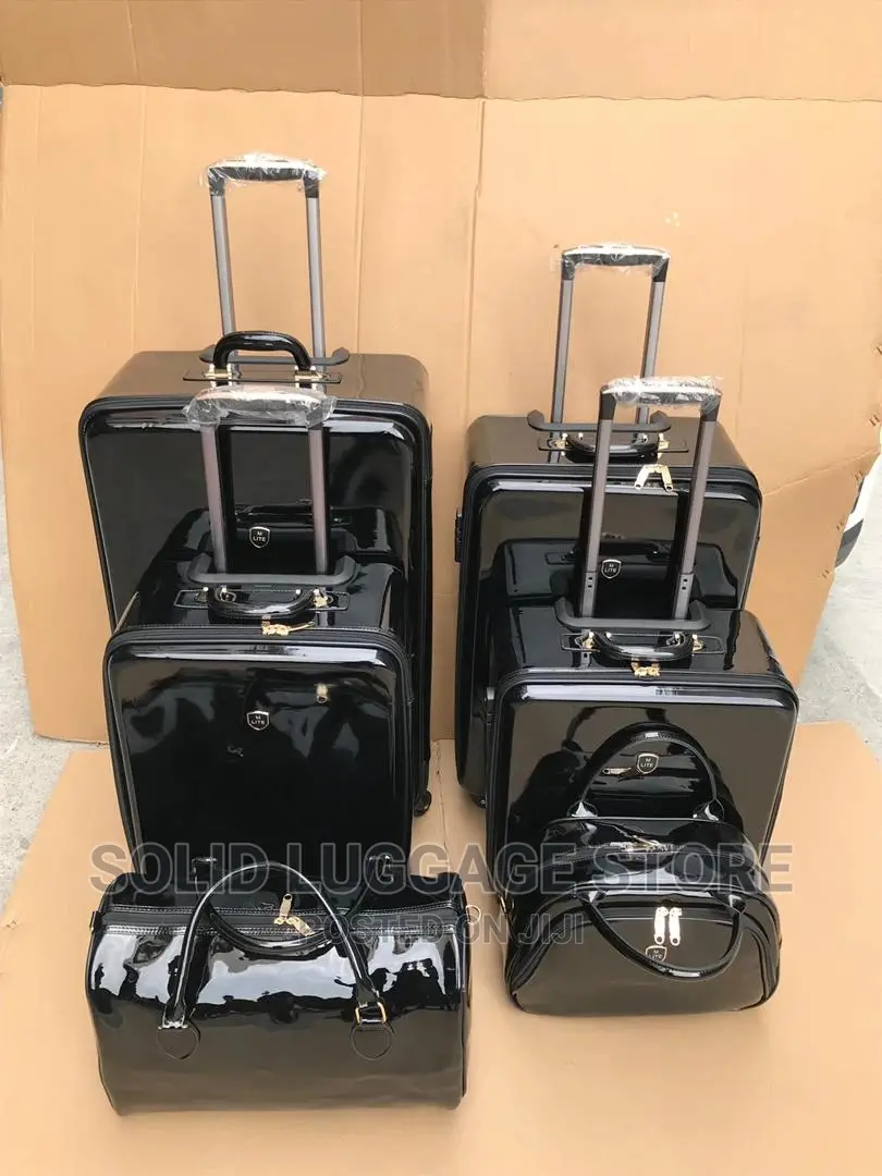 Mirror Face Leather Trolley Luggage Box