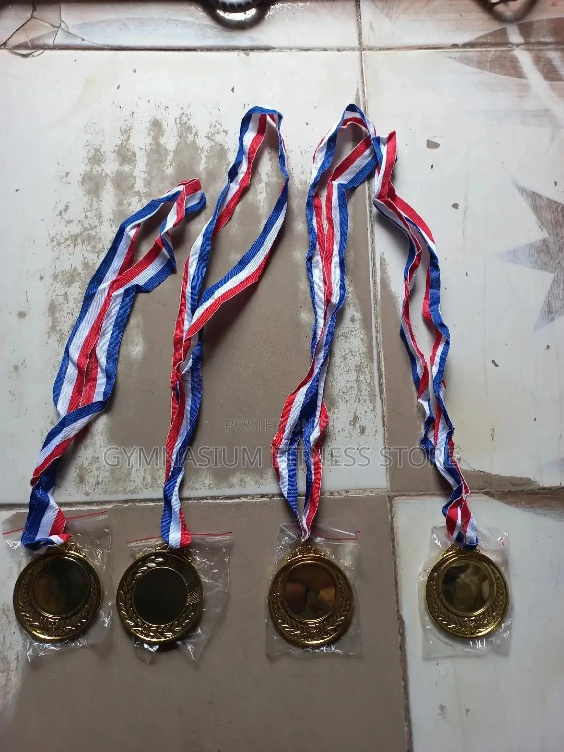 Gold Medal With Red and Blue Rope GCB