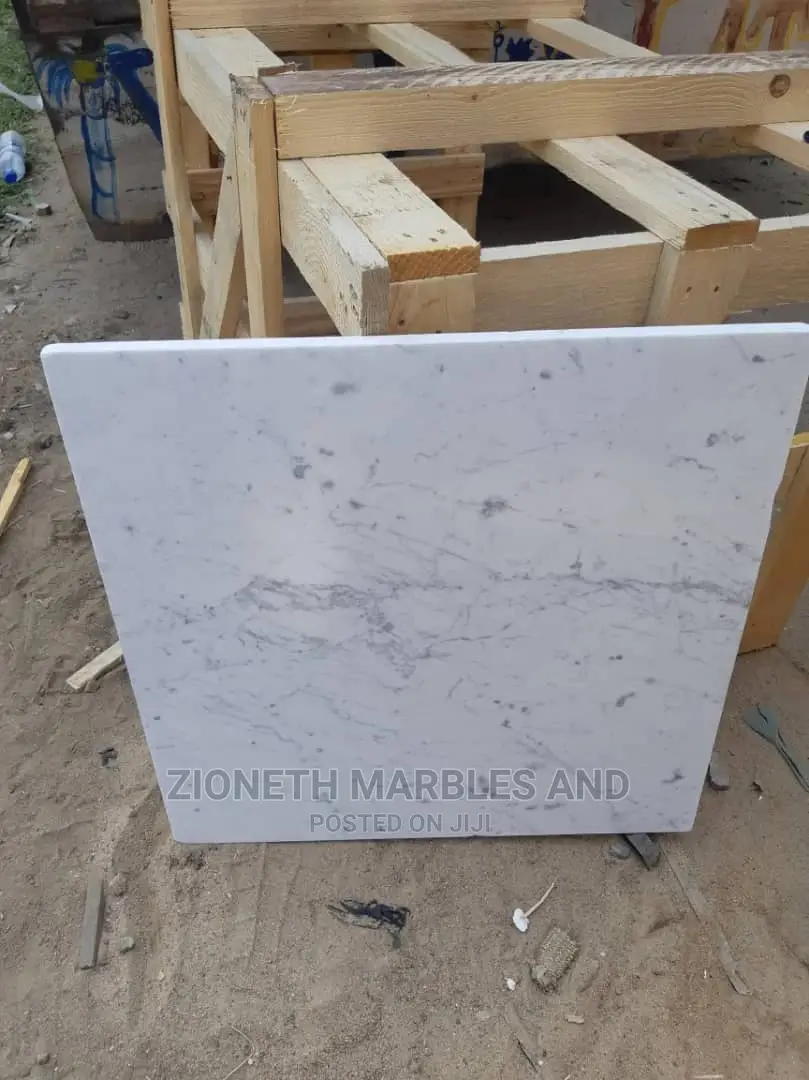 Italian White Carara 2cm 60X60 Marble Tiles.