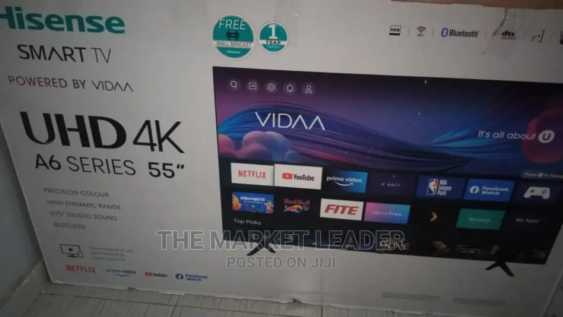 Hisense 55'' Uhd Smart Tv A6n Free Wall Bracket