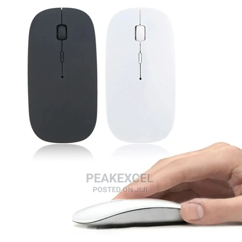 White Ergonomic Mouse Inside Usb Receivers 2.4G Wireless Fla