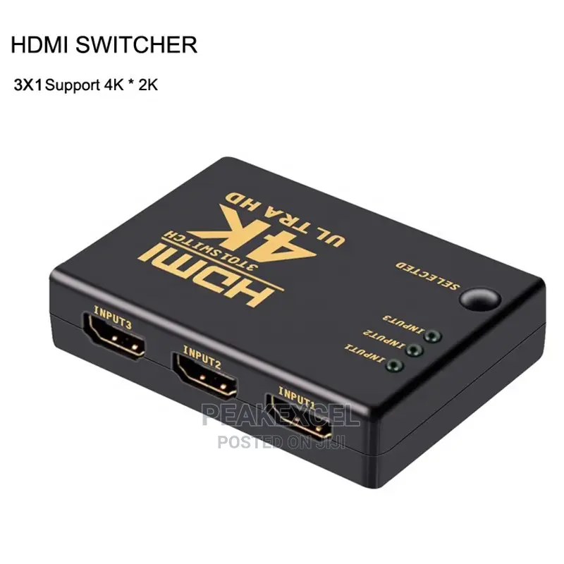 3 Port 4K*2K 1080P Switcher HDMI Switch Selector 3x1 Switch
