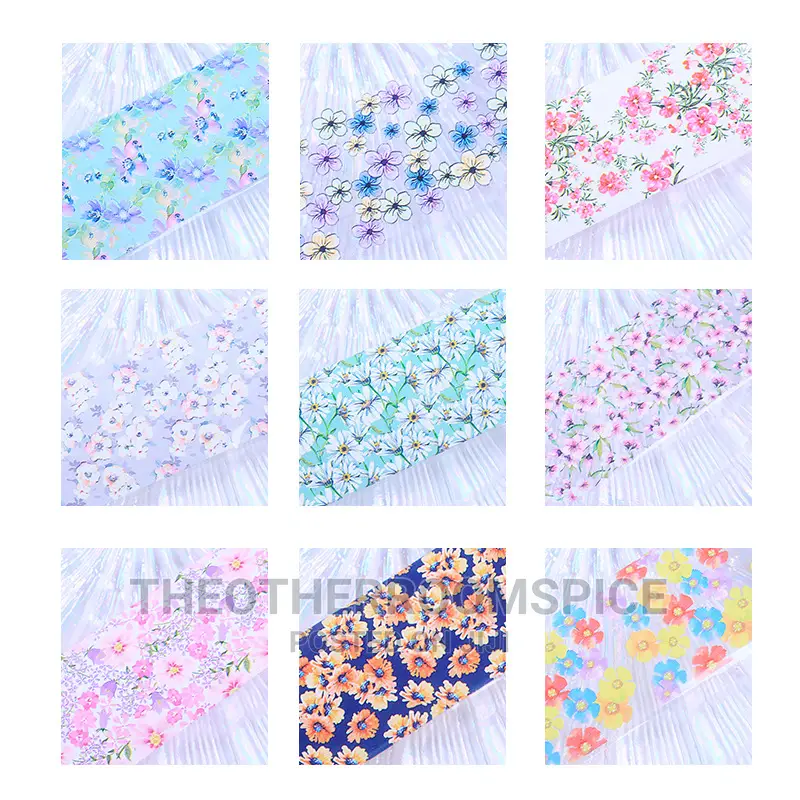 10pc Nail Design Foil And Transfer Adhensive