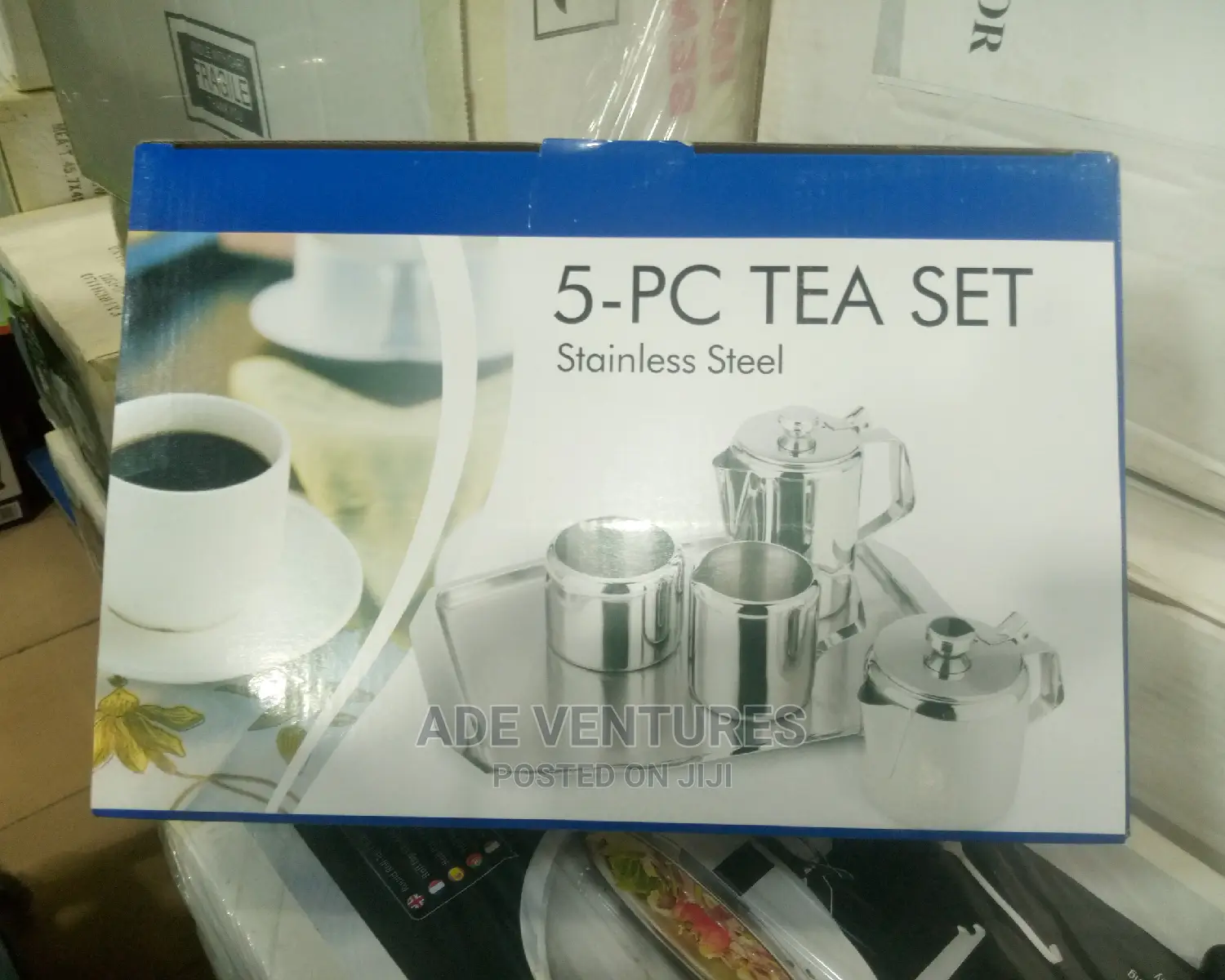 5 Peices Stainless Tea Set.