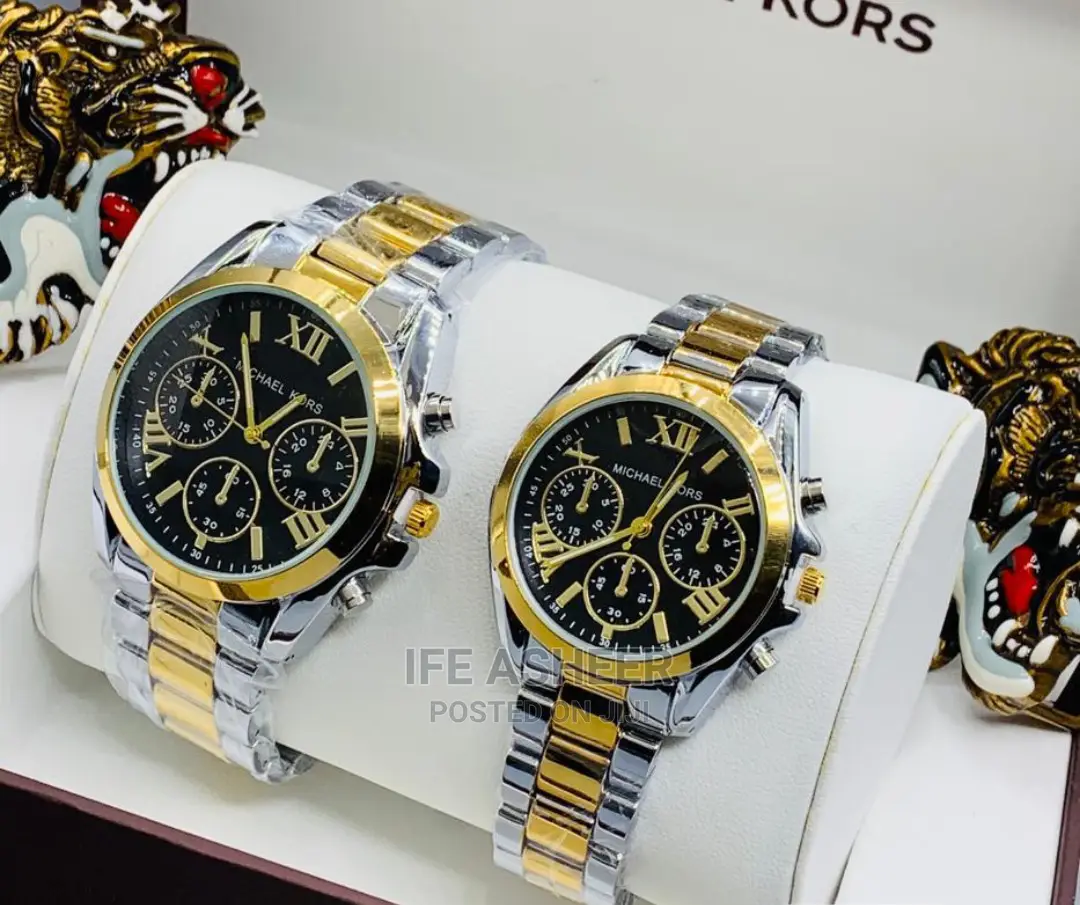 Michael Kors Couples Wrist Watch - Gold and Silver