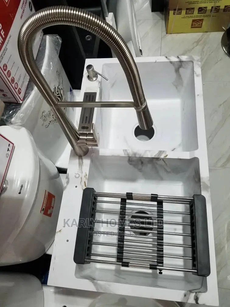 England Double Bowl Kitchen Sinks ( Marble White)
