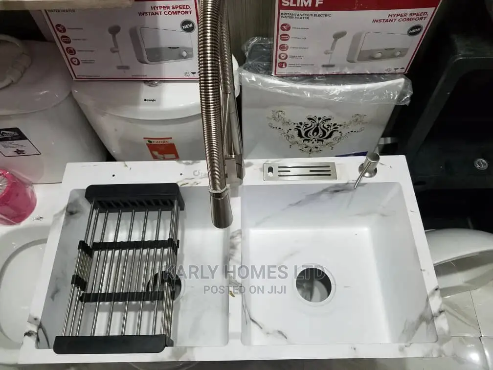 England Double Bowl Kitchen Sinks ( Marble White)