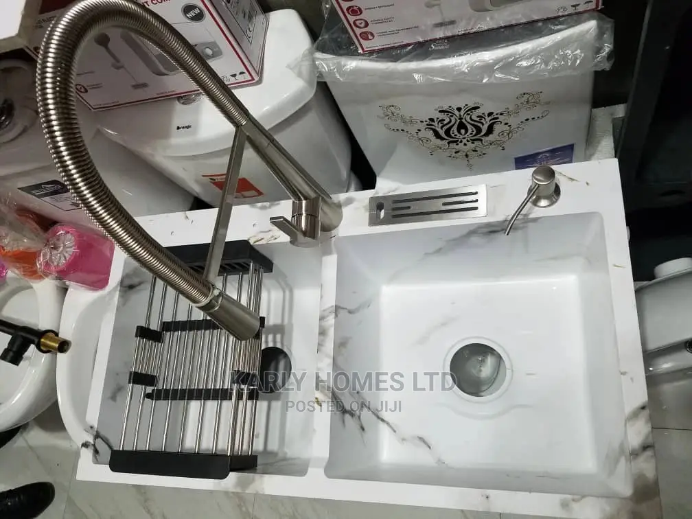 England Double Bowl Kitchen Sinks ( Marble White)
