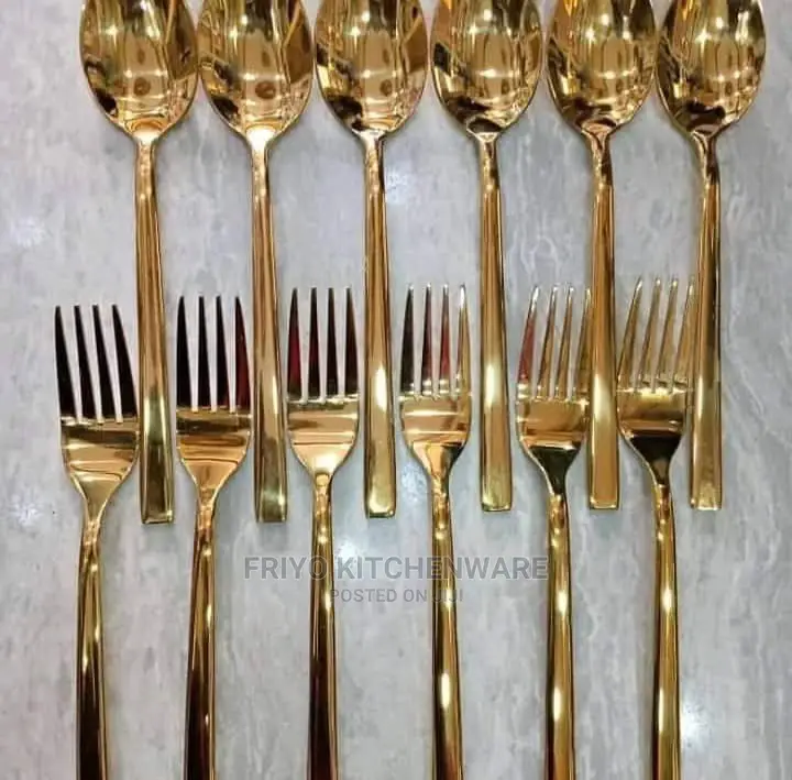 6 Pcs Gold Spoons