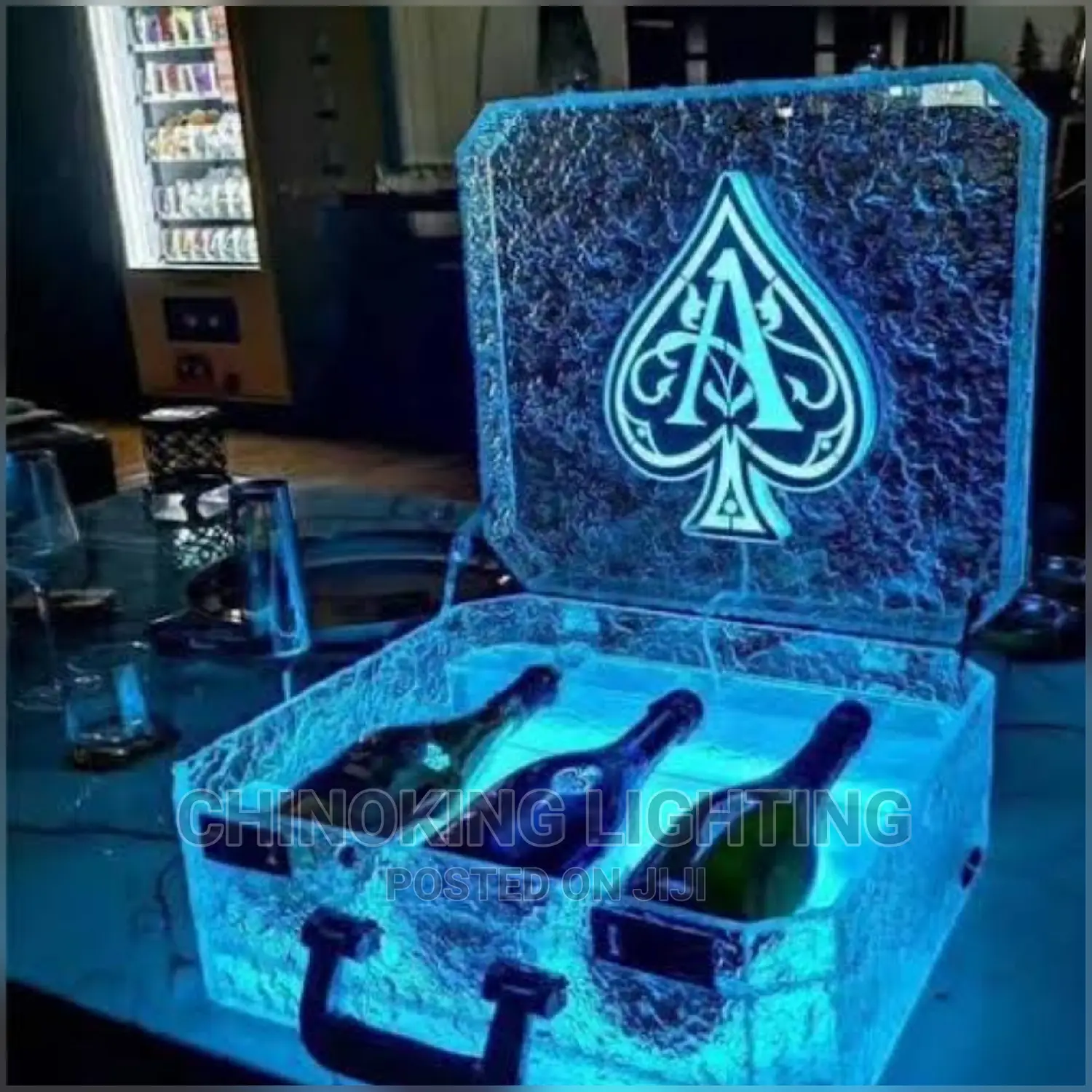 3 Bottles Rechargeable Led Aces of Spade Box