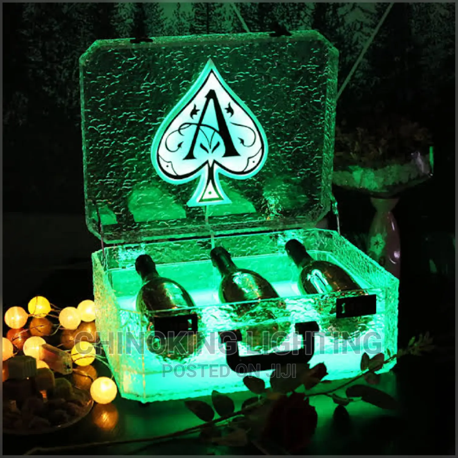 3 Bottles Rechargeable Led Aces of Spade Box