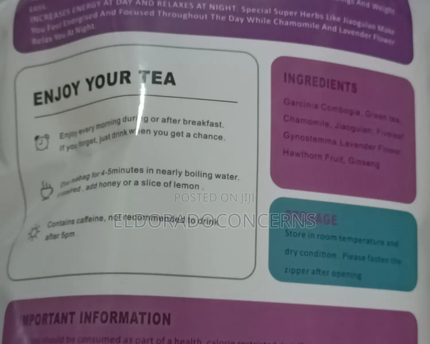 TEATOX 28 Days Extreme Detox Weightloss Tea( Min of 5pc)