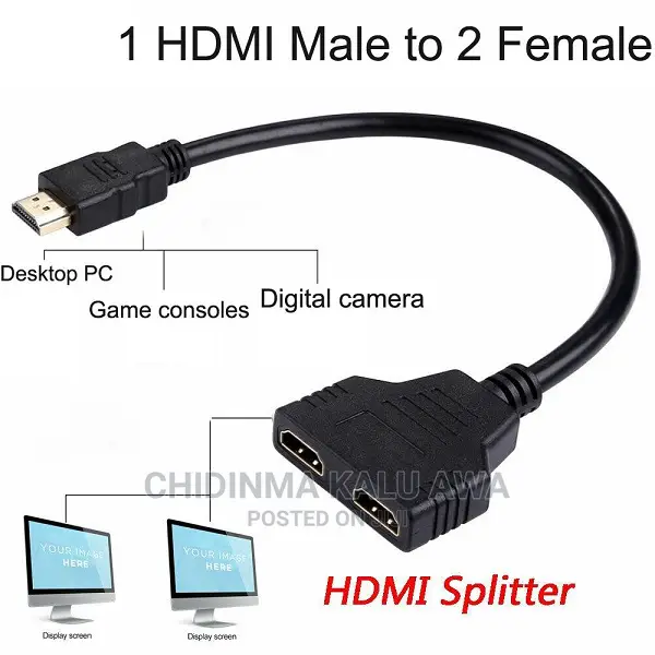 1 in 21080P HDMI Male to Female Splitter Cable Converter