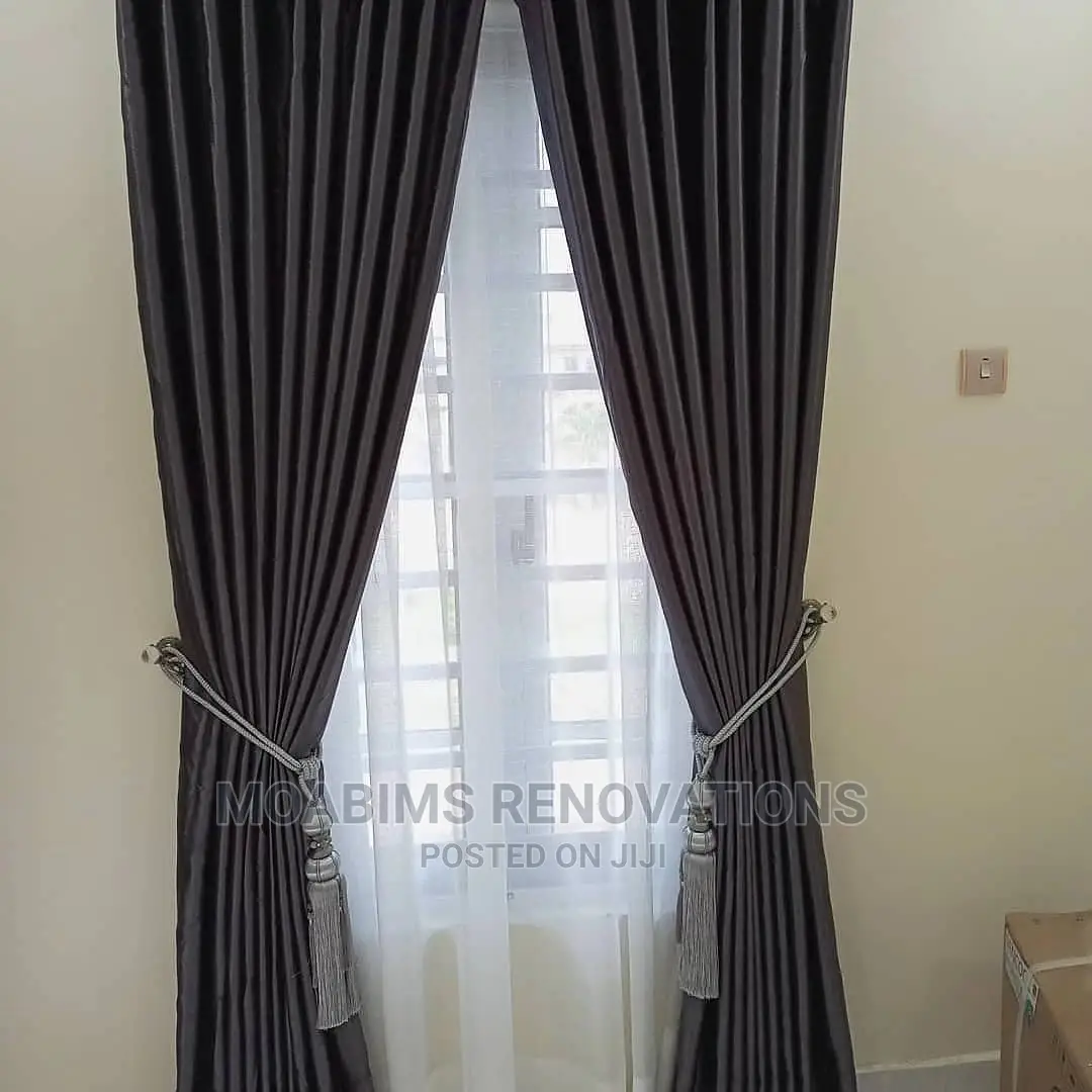 Dark Grey Blackout Curtains Per Yard 3900