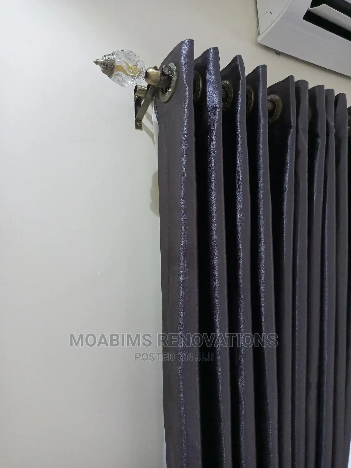 Dark Grey Blackout Curtains Per Yard 3900