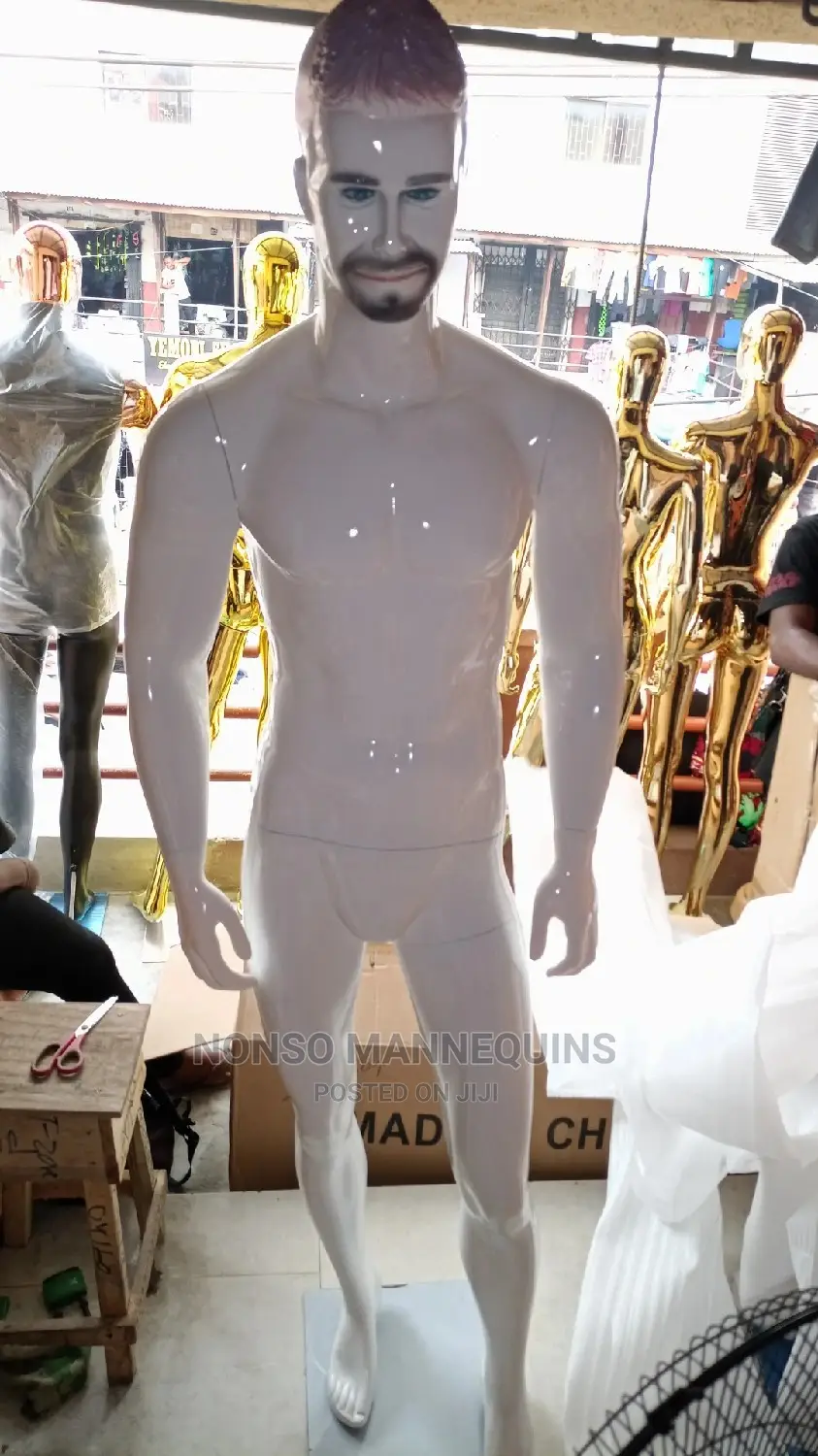 Beckham White Fibre Male Display Mannequin
