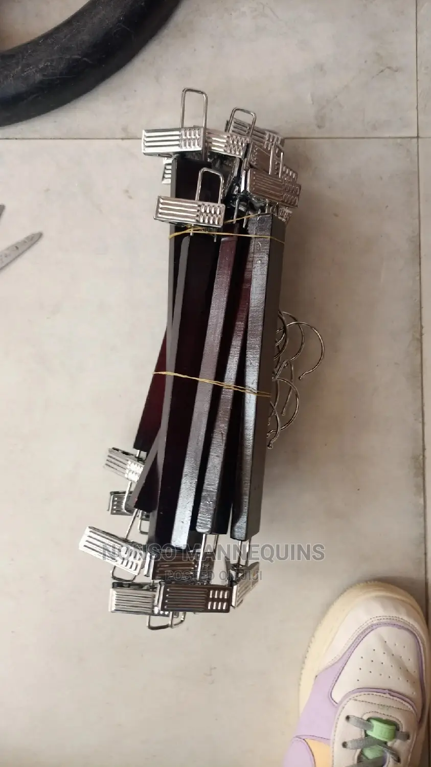Clip Wooden Dark Colour Hangers