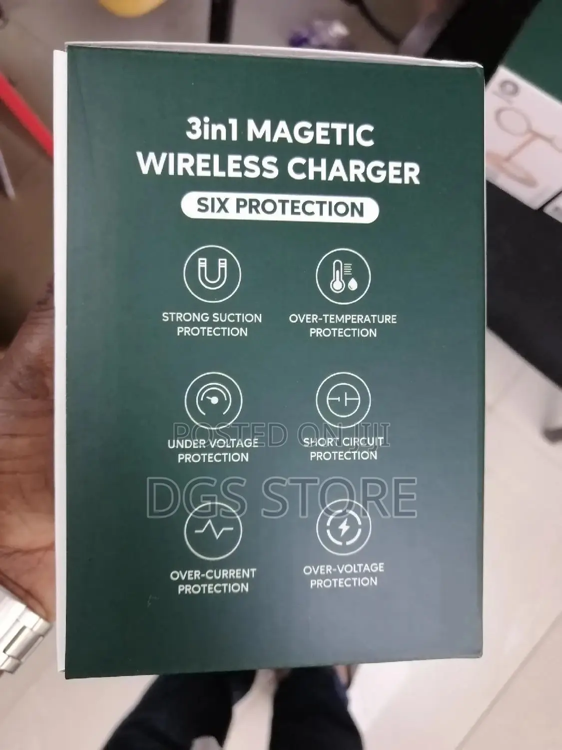 Green 3 in 1 Wireless Charger 15w