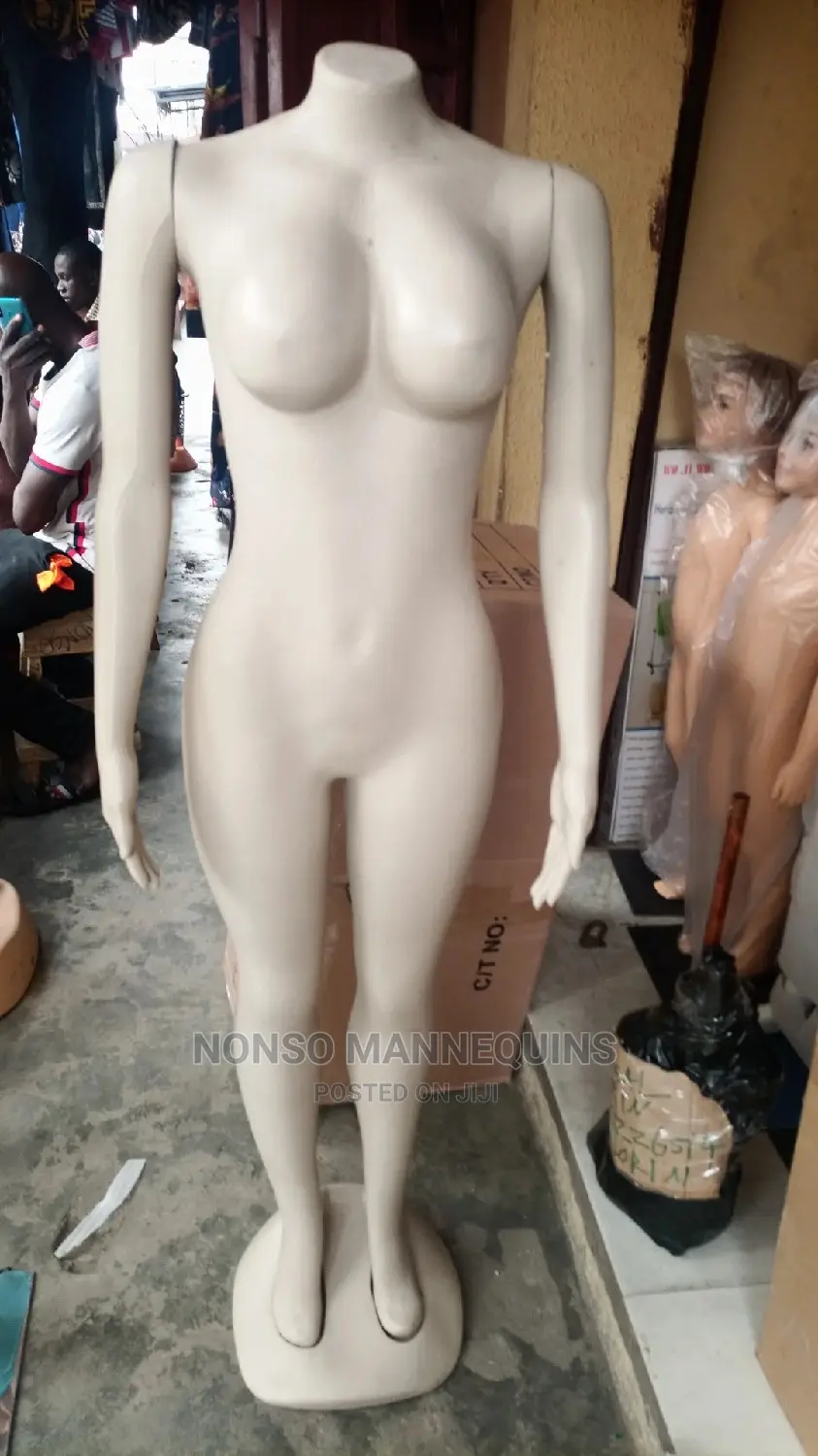 Size 10 Cream Colour Headless Female Plastic Mannequin