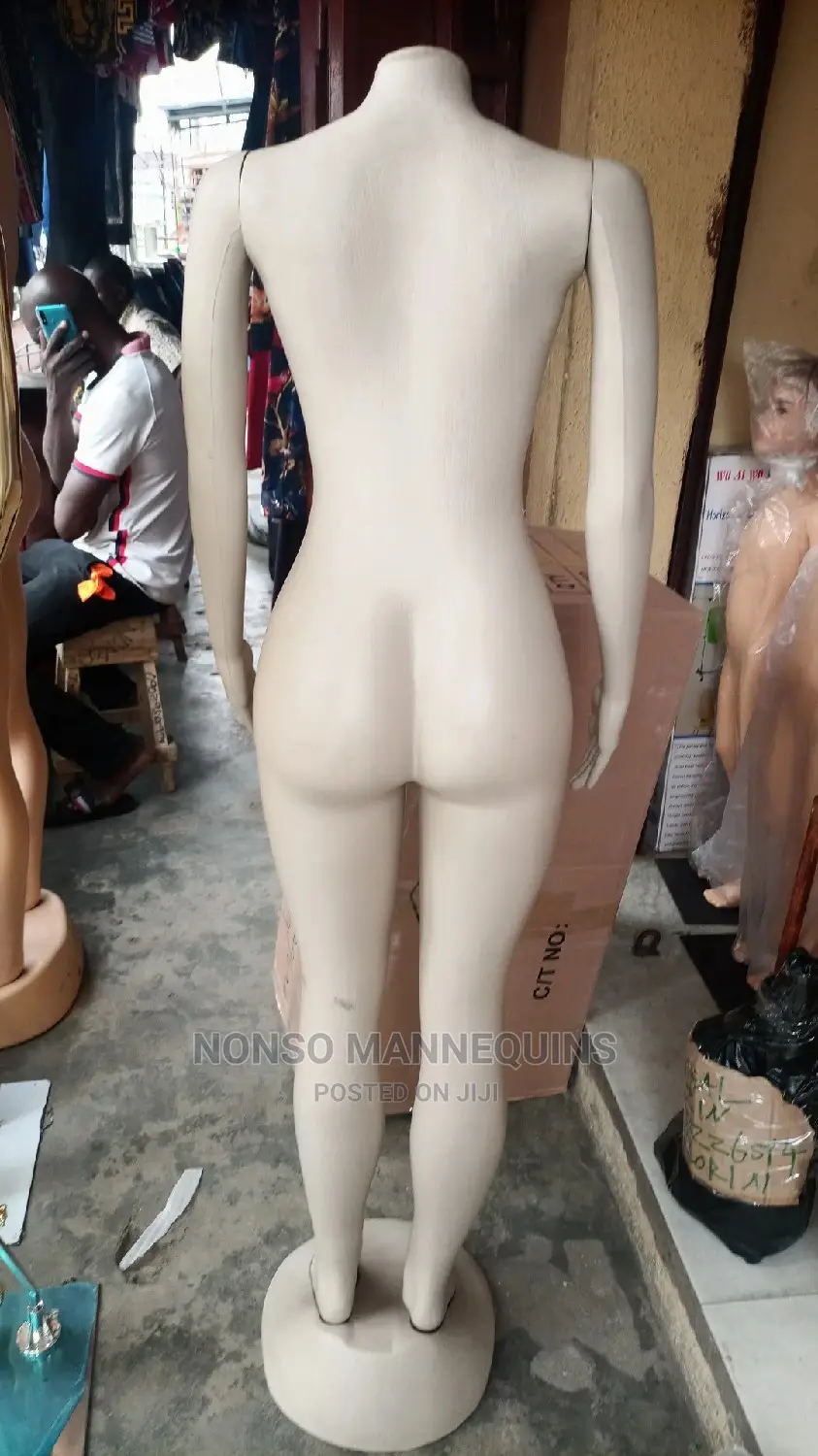 Size 10 Cream Colour Headless Female Plastic Mannequin