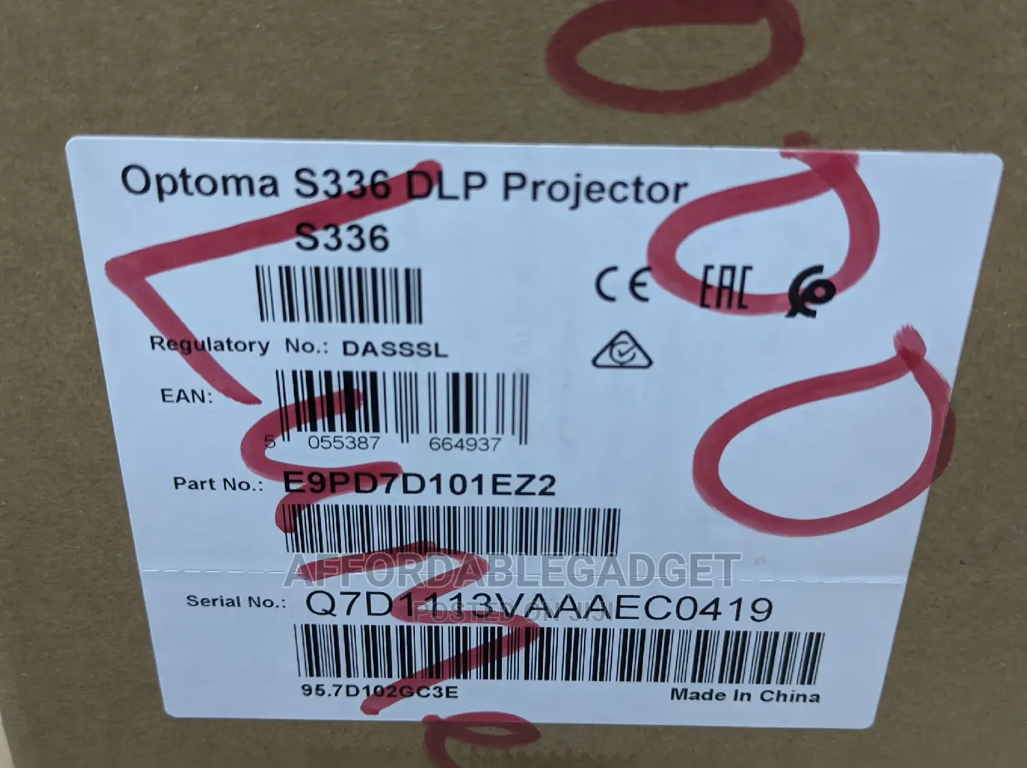 Optoma Projector 4000 Lumens