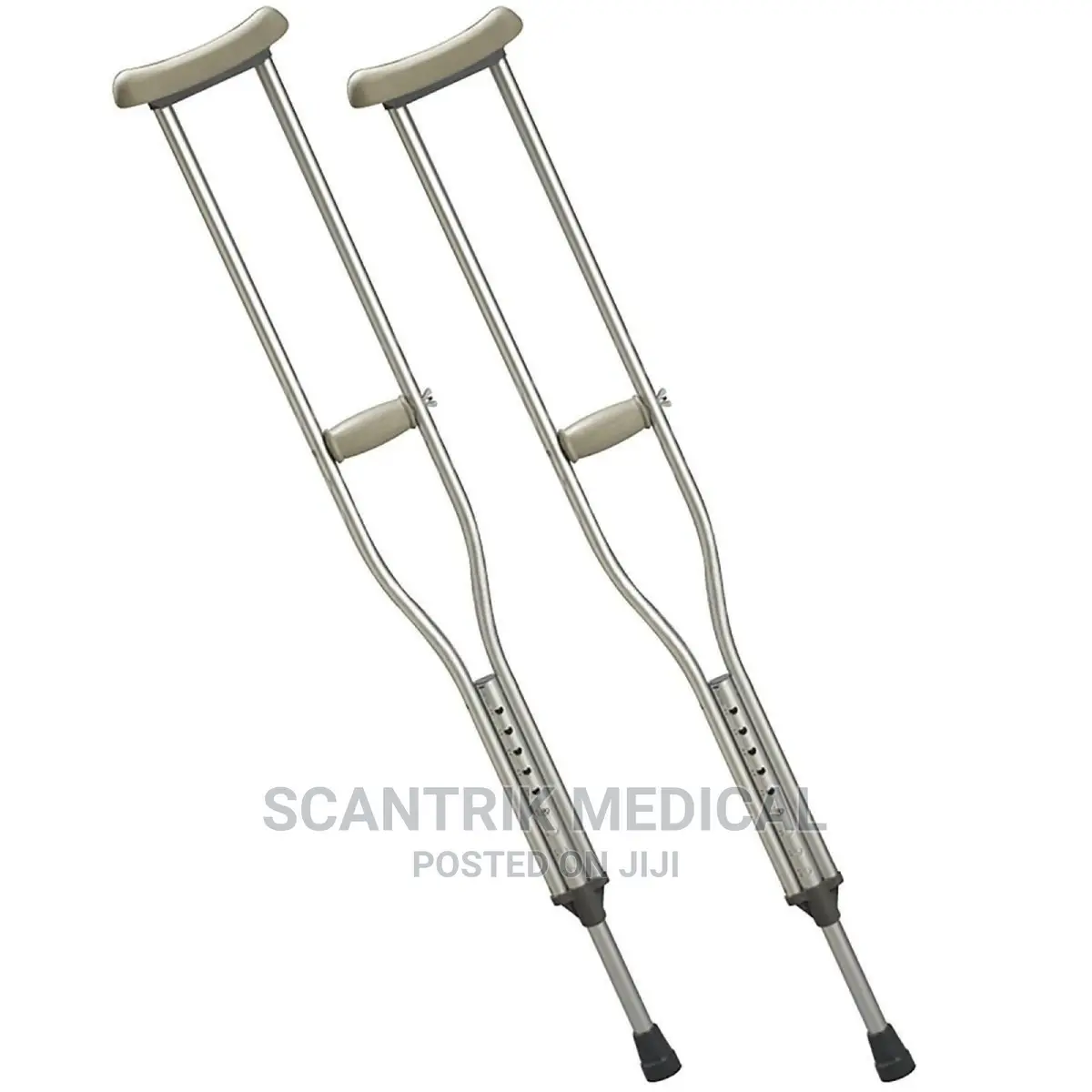 Adjustable Use Height Underarm Crutch