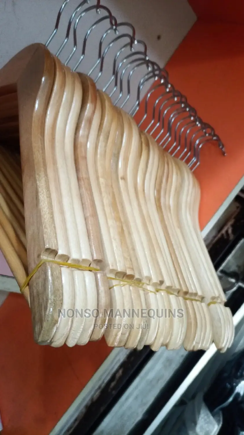 Clothes Wooden Hangers Display
