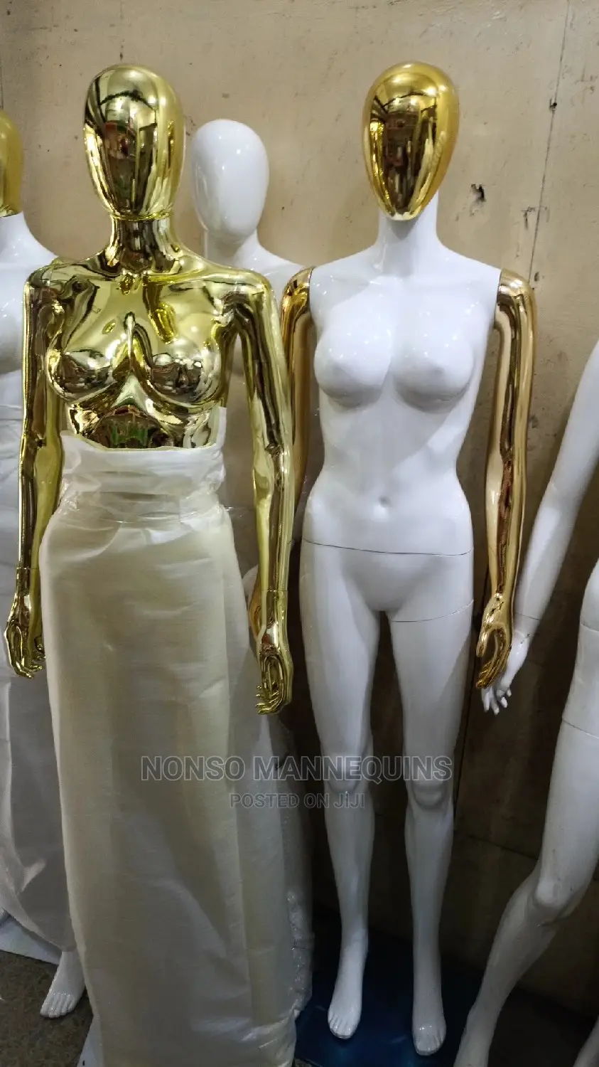 Chrome Colourful Female Display Mannequins