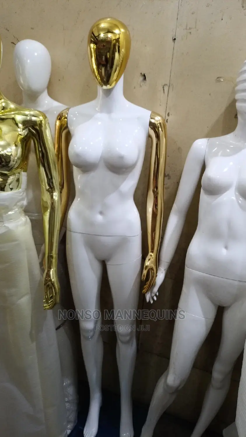 Chrome Colourful Female Display Mannequins
