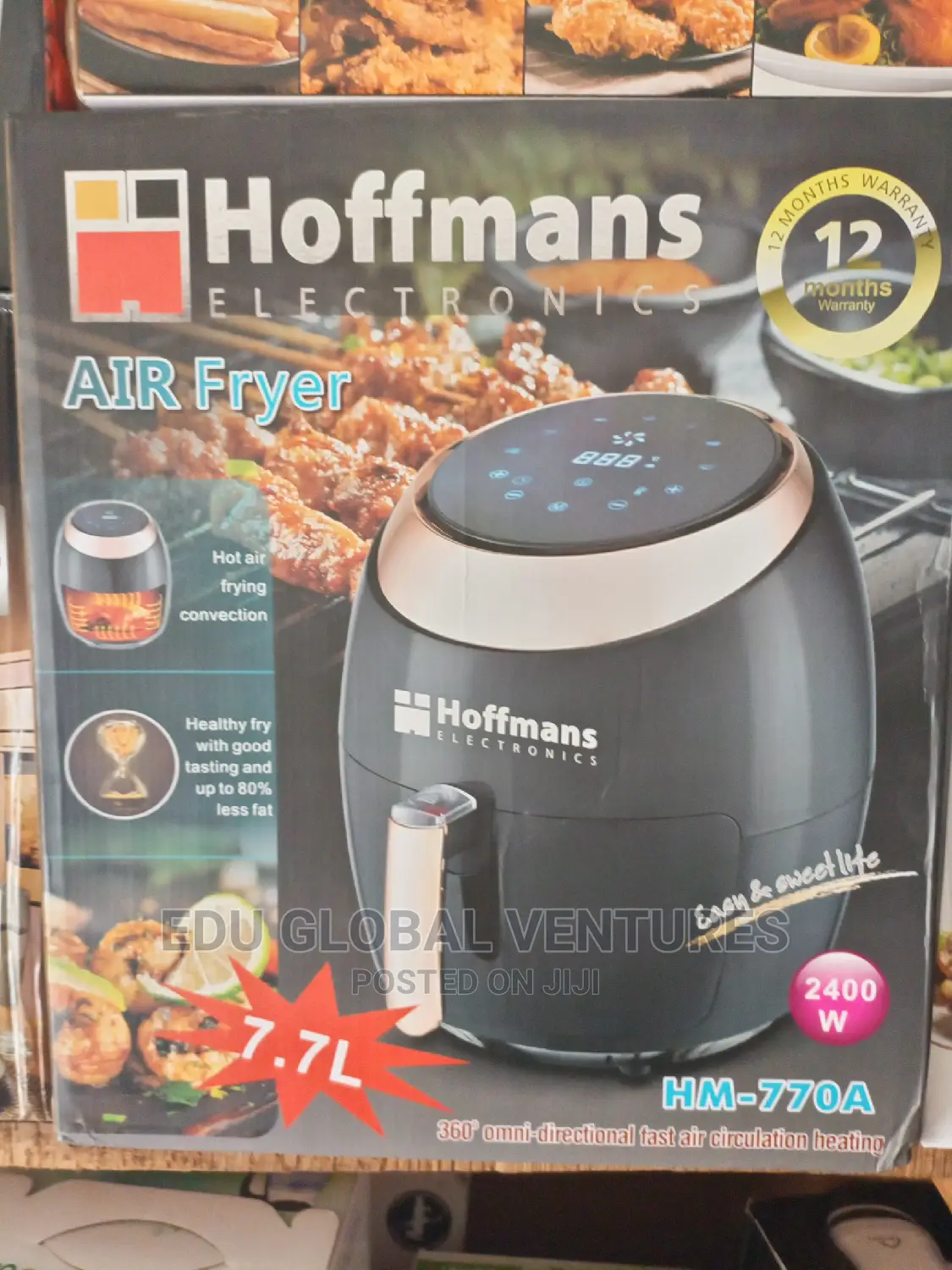 Hoffmans Electronics Hot Airfryer. 7.7litres, 2400watts.