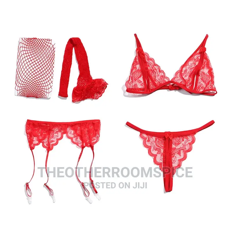 Crotchless Bra Pant Garter Socks Lingerie Underwear