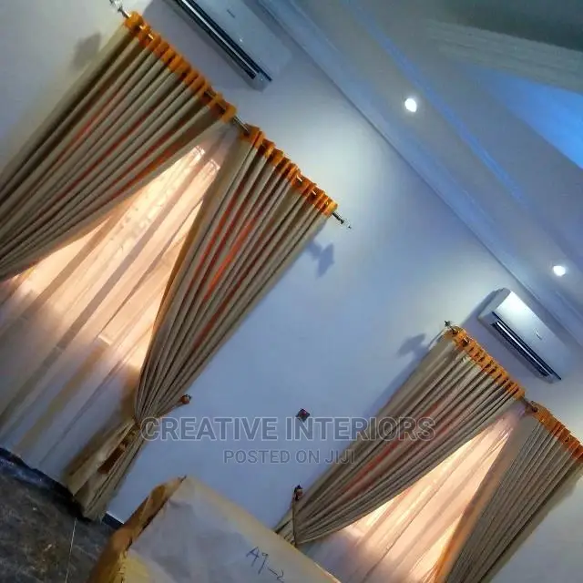 Luxury Fabric Made Curtains With Accessories.