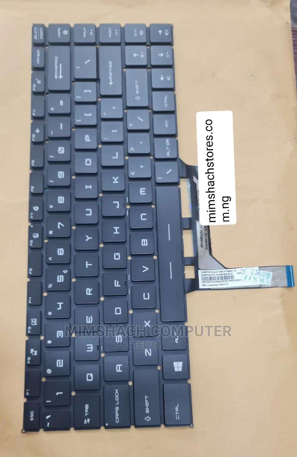 Msi Gs65 Stealth Thin 8re 8rf 9sd 9se Per-Key Rgb Keyboard
