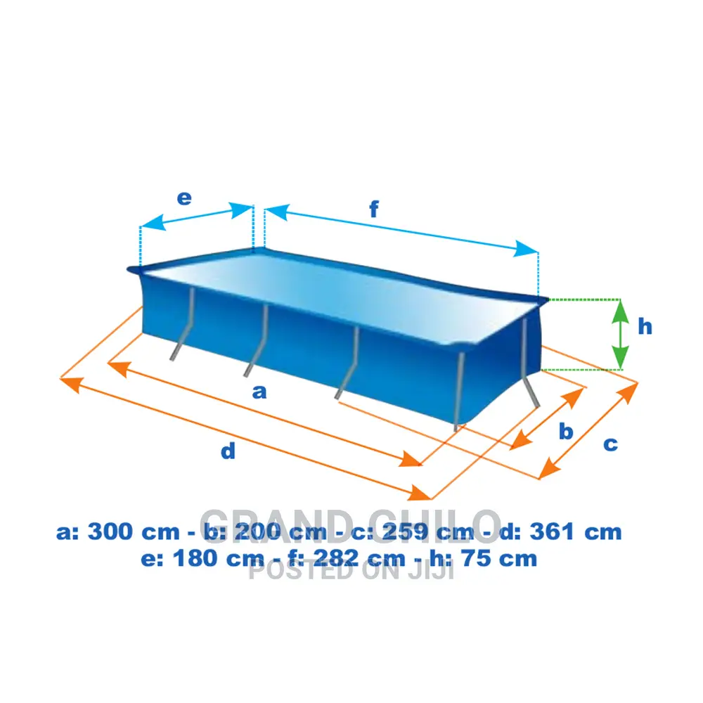 Intex Rectangular Frame Above Ground Pool 9*6ft