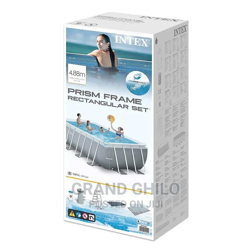 Intex Prism Frame Above Ground Pool Rectangular 16*8ft