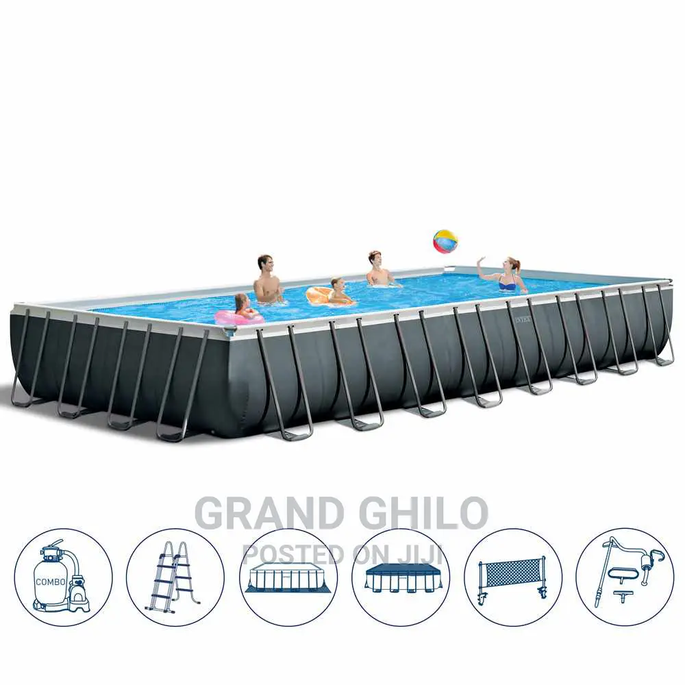 Intex Ultra Frame Above Ground Pool With Volley Net 32*16ft