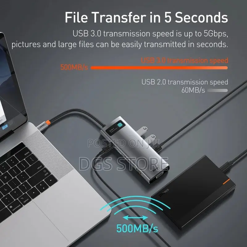 Baseus 9 in 1 Metal Gleam Series Hub Docking Station