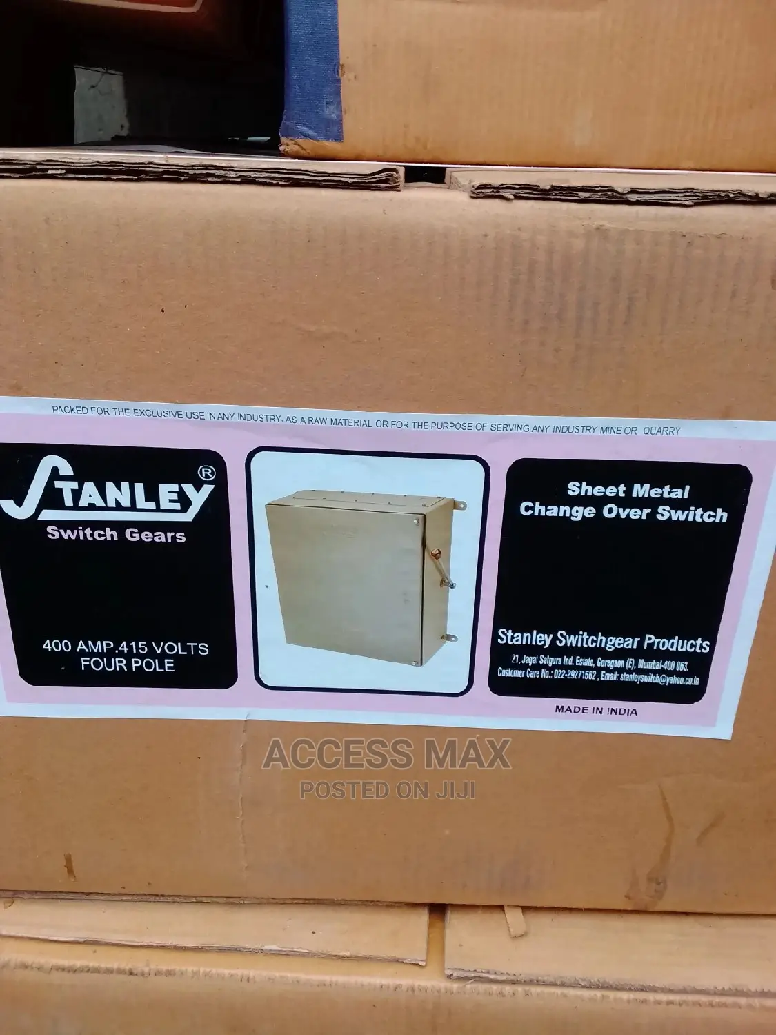 400 Amps Stanley Change Over