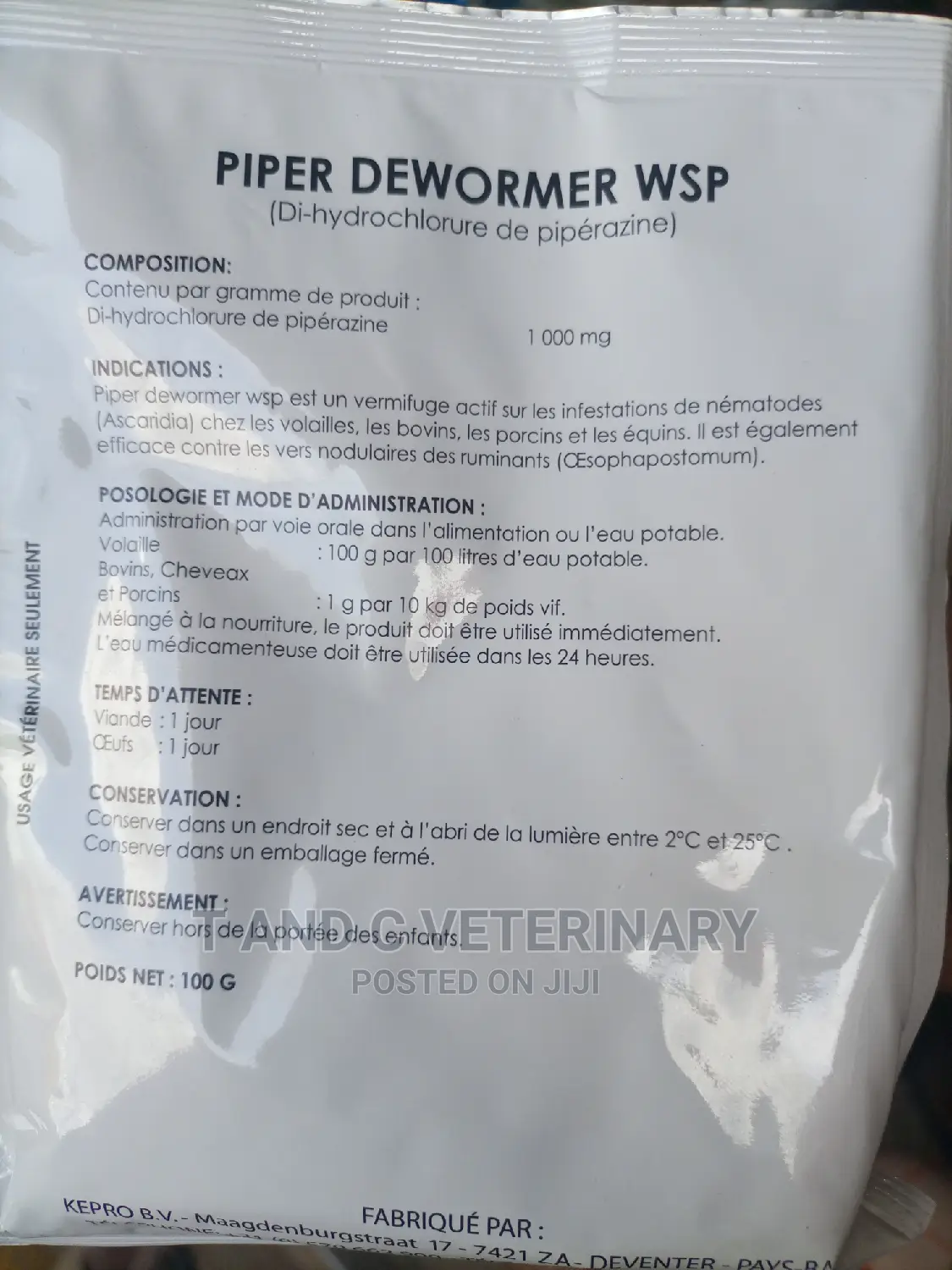 Kepro Piper Dewormer 100g