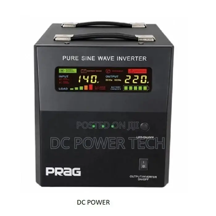1kva/12v Pure Sine Wave Inverter + AC/DC Cables