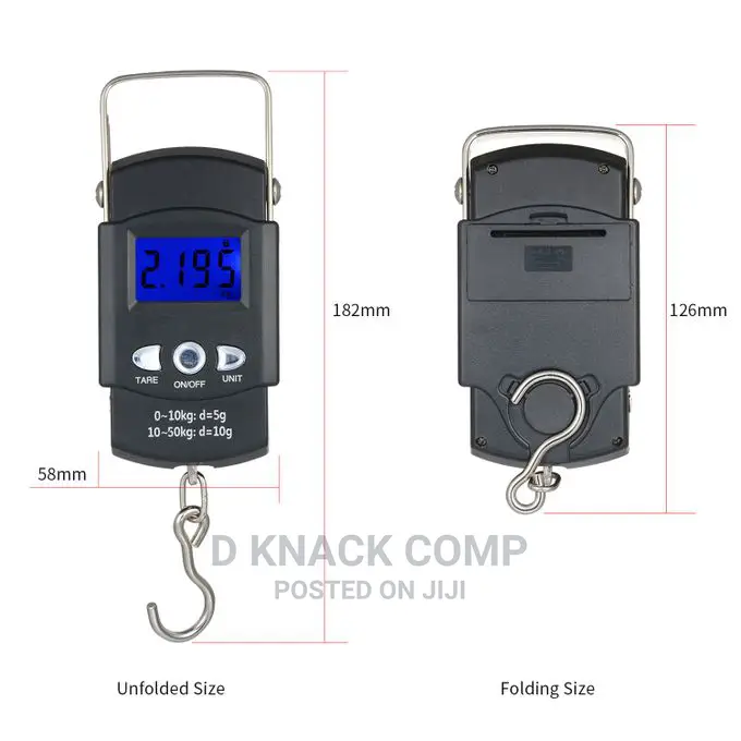 LCD Electronic Luggage Scale With Measuring Tape Ruler