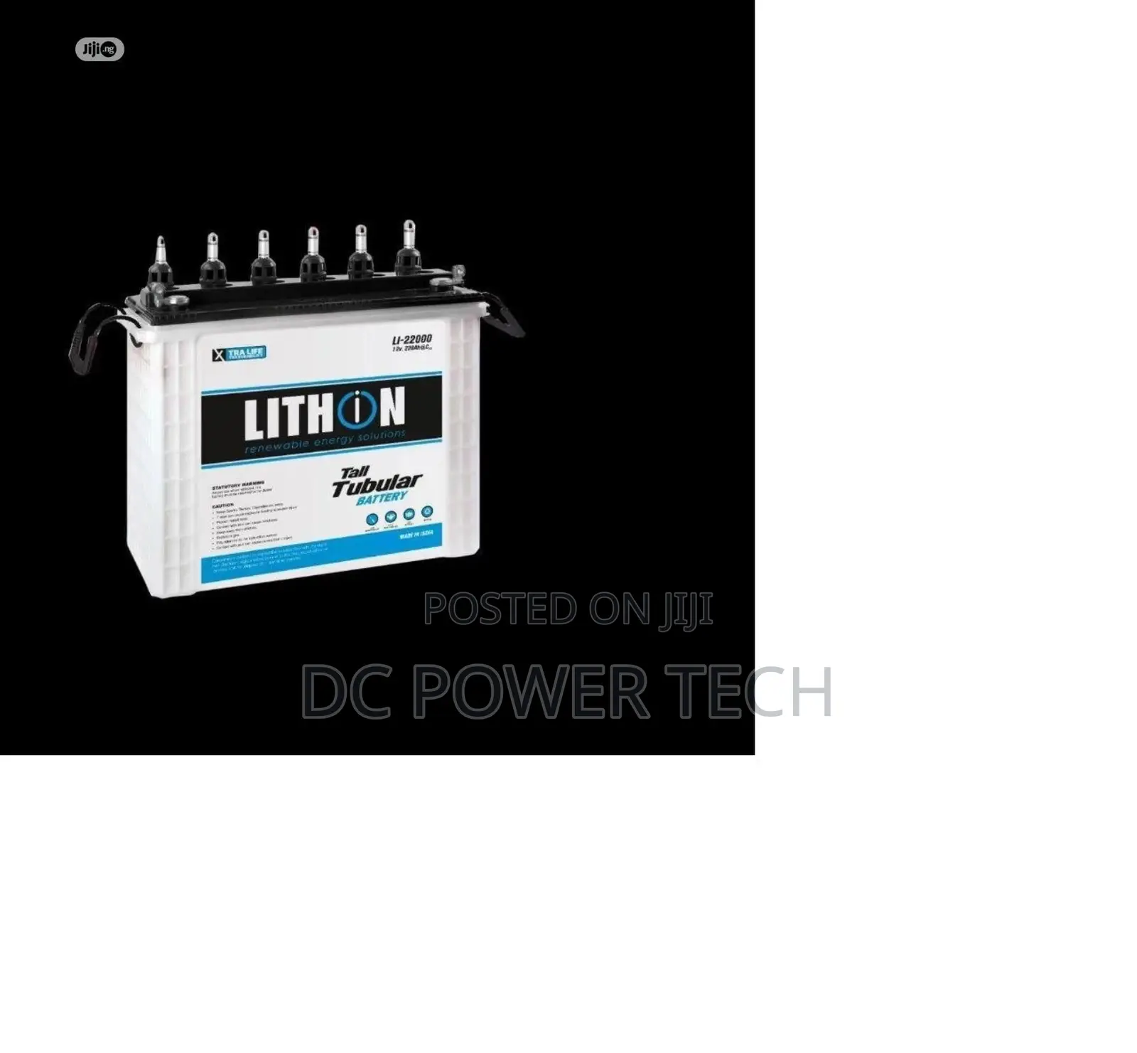 12V 220ah Lithion Tall Tubular Battery