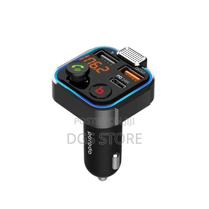 Porodo Smart Car Charger Fm Transmitter 24w