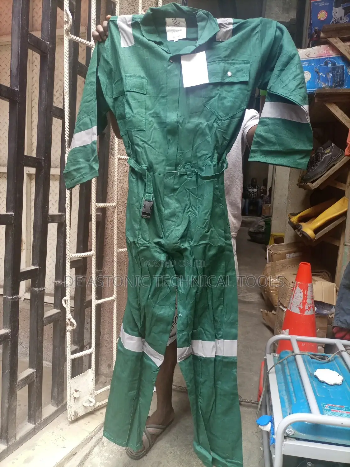 Green Industrial Safety Coverall
